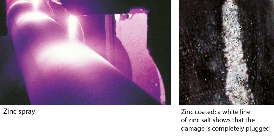 Zinc spray and zinc coated